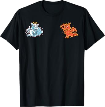 Red Squirrel Angel And Devil Sitting On Your Shoulder Nerd T-Shirt