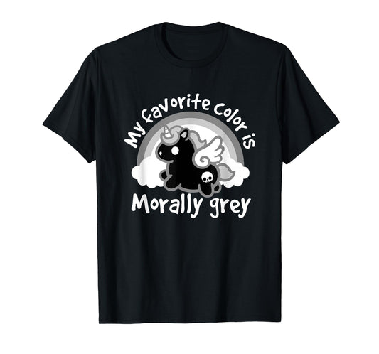 Morally Grey Unicorn – Morally Grey Lovers – Book Lover T-Shirt
