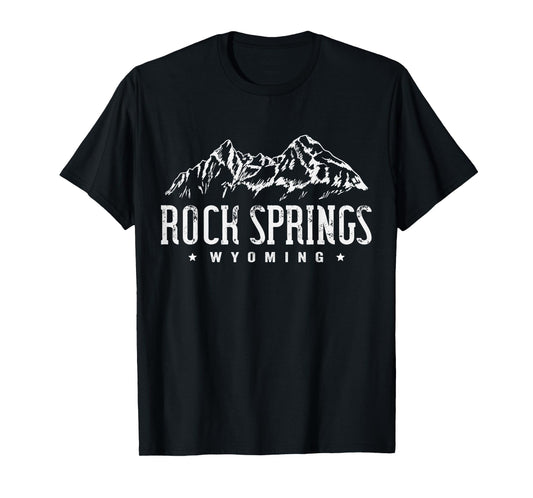 Rock Springs Wyoming Mountain Vintage Men Women T-Shirt