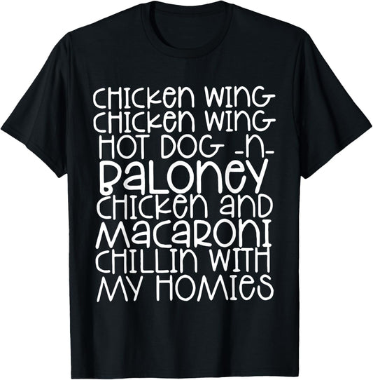 Chicken Wing Chicken Wing Hot Dog And Baloney Chicken T-Shirt