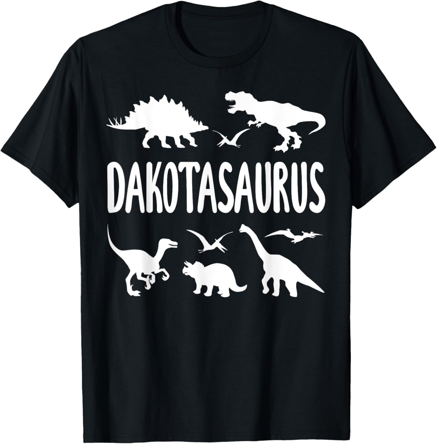 Dinosaur T Rex Dakota Dakotasaurus Boys Dino Name T-Shirt