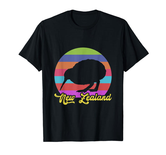 Cute Bird Lover colorful NZ Kiwi New Zealand T-Shirt