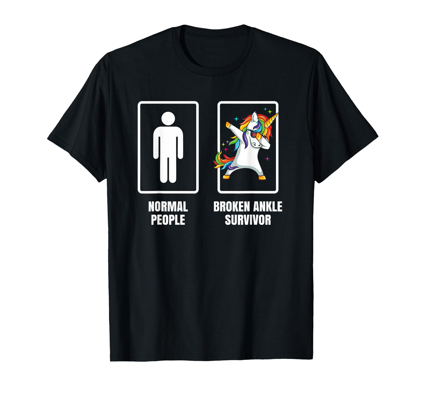 Dabbing Unicorn Broken Ankle Surgery Survivor Recovery Gift T-Shirt