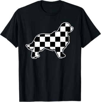 Checkered Golden Retriever Race Car Checkered Dog Lover T-Shirt for Men Women Girls Kids