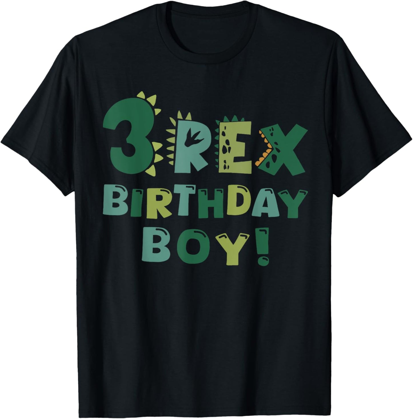 3 Rex Birthday Boy Dinosaur Party Outfit Youth Kids T-Shirt