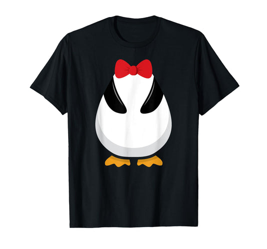 Penguin Costume T Shirt Halloween Outfit Bowtie Cute Animal T-Shirt