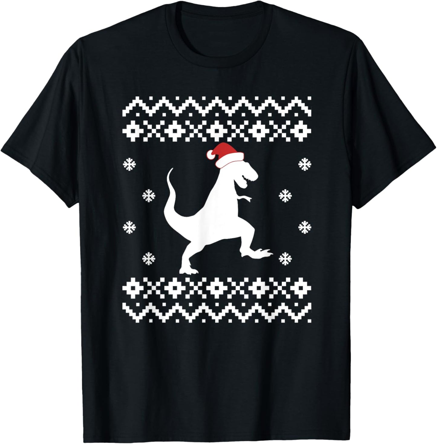 Dinosaur Ugly Christmas Sweater, Funny Trex Santa T-Shirt T-Shirt