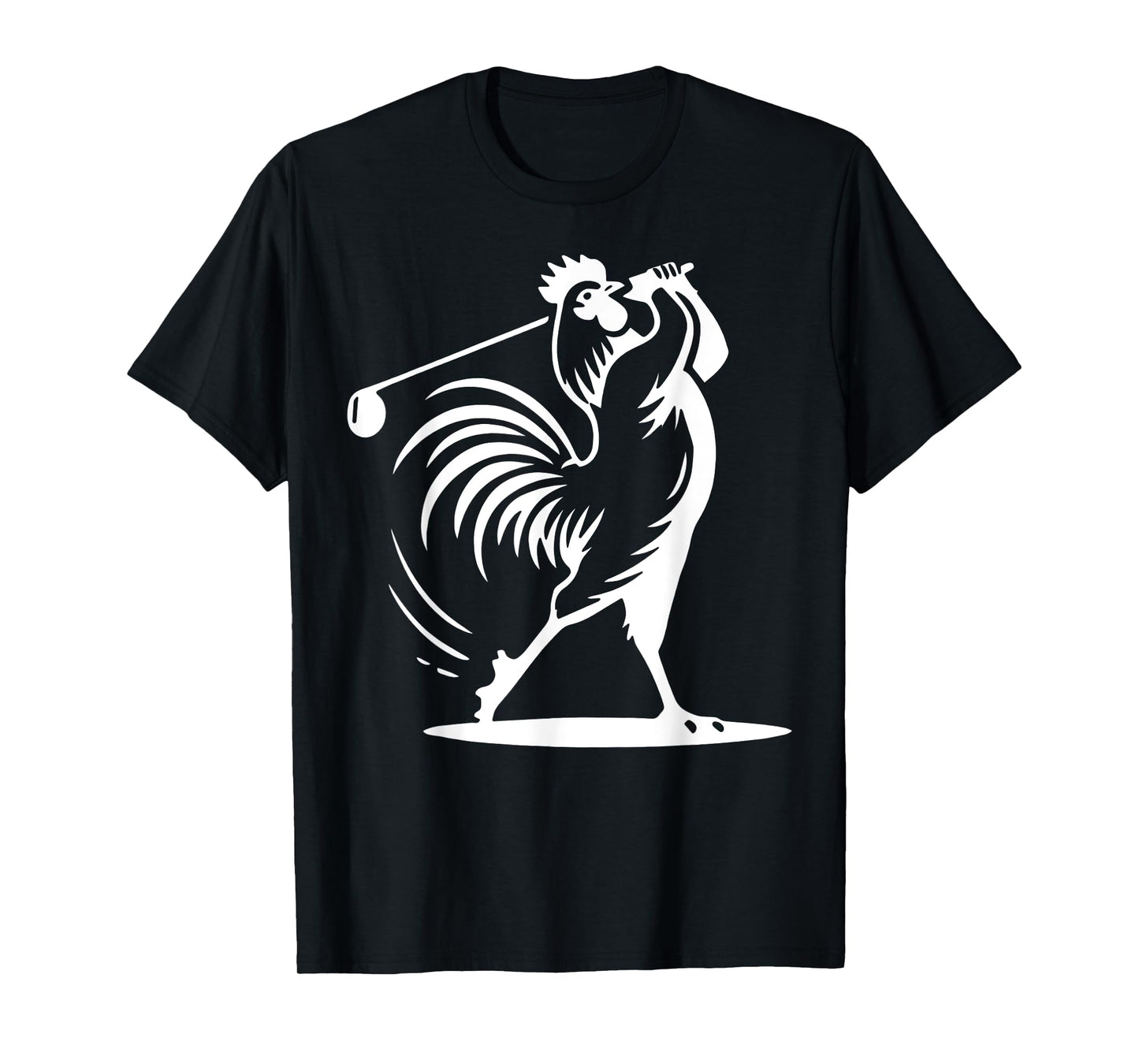 Vintage Rooster Playing Golf Golfer Golf Lover Game Day T-Shirt