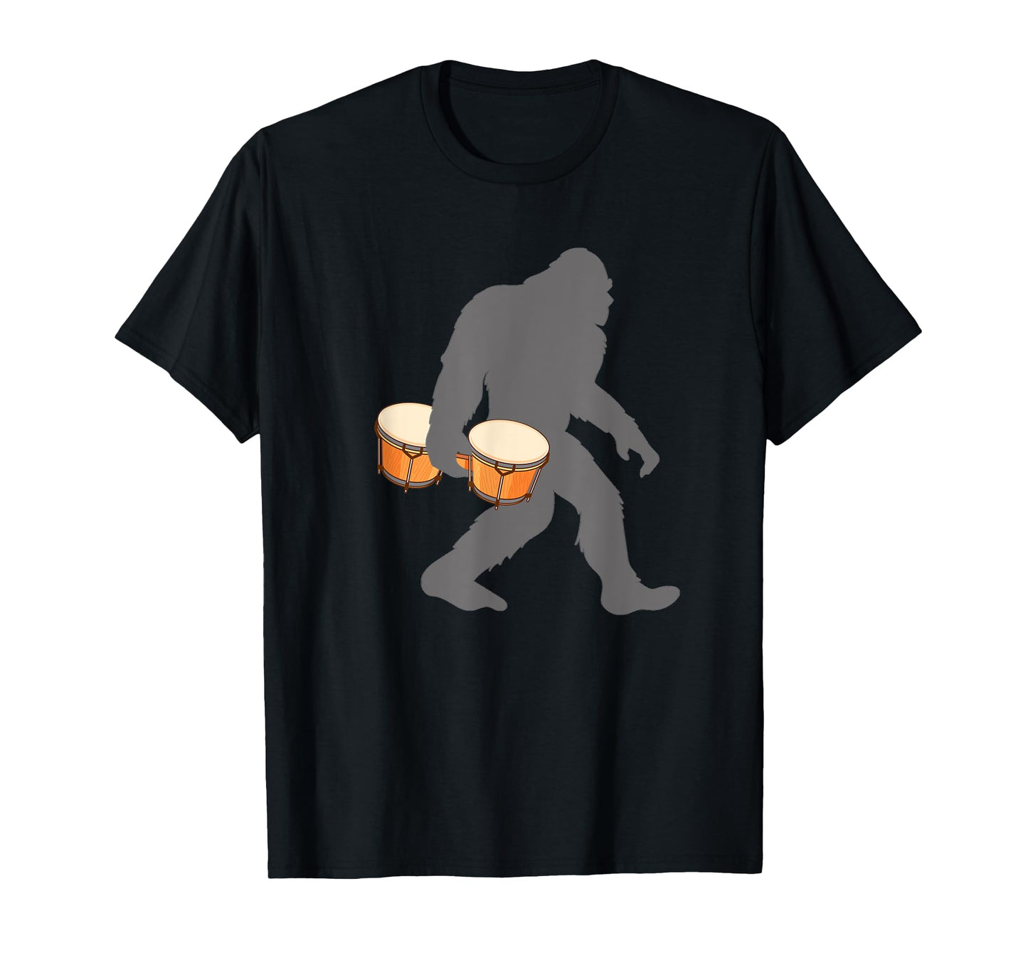 Funny Bongosero Bigfoot musician with Bongo Drum T-Shirt