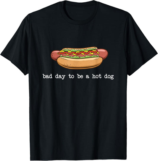 Funny 4th of July Bad Day to Be a Hotdog Patriotic T-shirt