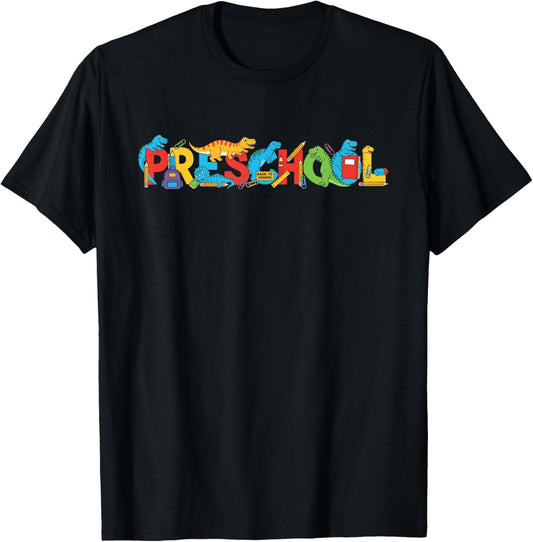 Funny T Rex Preschool Pre K Back to School Kids Boys Girls T-Shirt