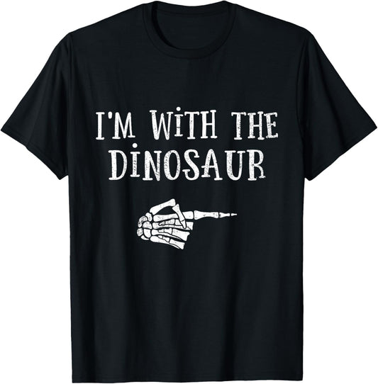 Im with dinosaur matching partner couple costume halloween T-Shirt