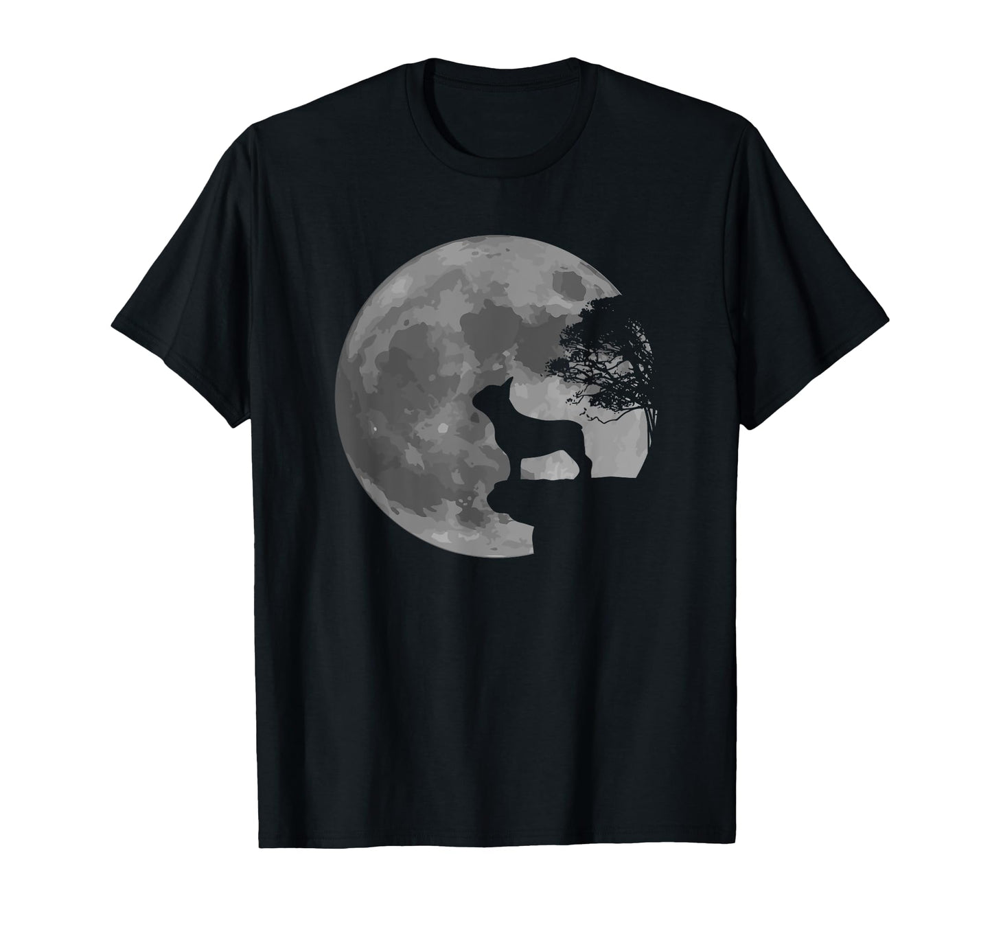 French Bulldog Dog Full Moon Howl Frenchie T-Shirt
