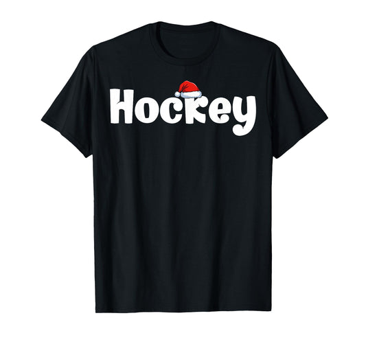 Christmas Hockey Christmas Day Hockey Player Men Women Xmas T-Shirt