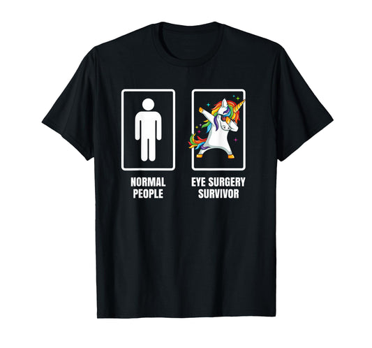 Dabbing Unicorn Eye Surgery Survivor Recovery Get Well Gift T-Shirt