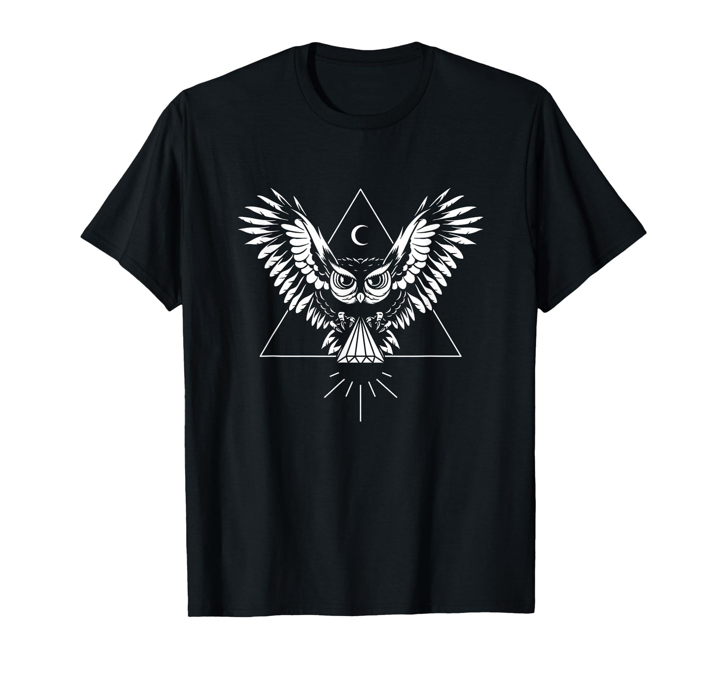 Owl Pyramid Secret Illuminati Owl Tattoo Style T-Shirt T-Shirt
