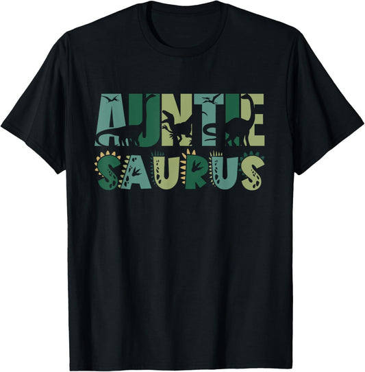 Auntie Saurus Matching Family Birthday Dinosaur Men Women T-Shirt