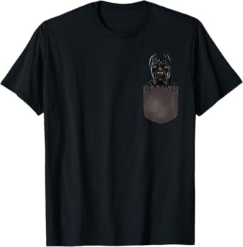 Dog In Pocket Funny Dog Lover Cane Corso Men Women Girls Kids T-Shirt