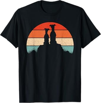 Whippet Dog Lover Vintage Retro Sunset Gift For Men Women T-Shirt