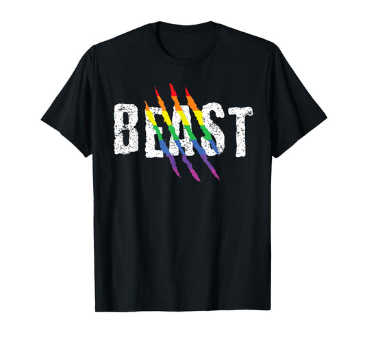 Gay Beast Rainbow LGBT Bear T-Shirt T-Shirt