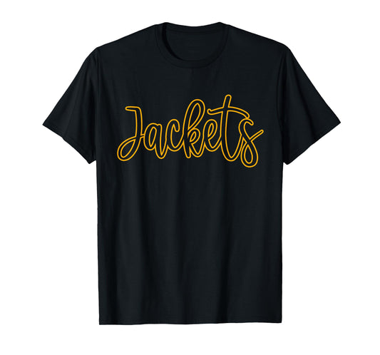 Jackets Mascot School Sports Fan Team Spirit T-Shirt