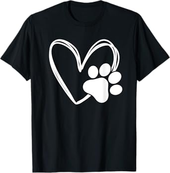 Dog Paw Heart Baby Dogs - Dog Paws Hearts Dog Paw Print T-Shirt
