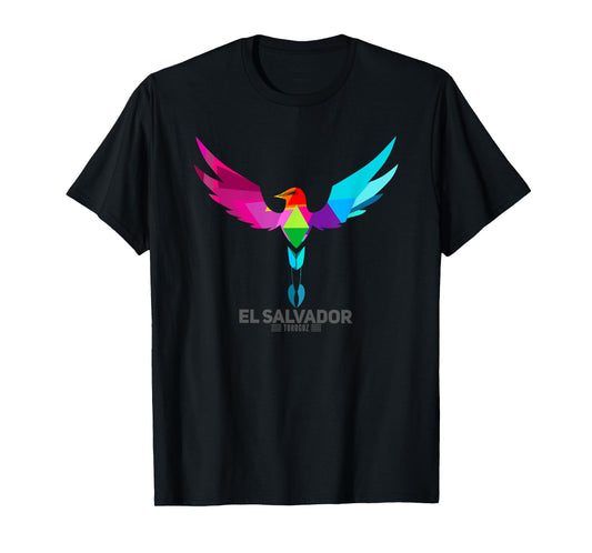 El Salvador T-Shirt National Bird Torogoz -Multi Colors T-Shirt