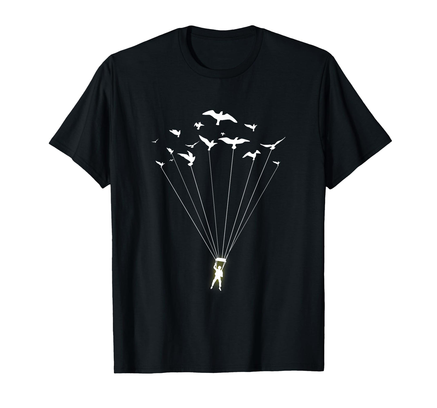 When Nature Rescues - Paragliding Flying Bird Parachute T-Shirt