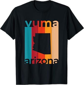 Yuma Arizona Retro Cutout AZ Souvenir T-Shirt