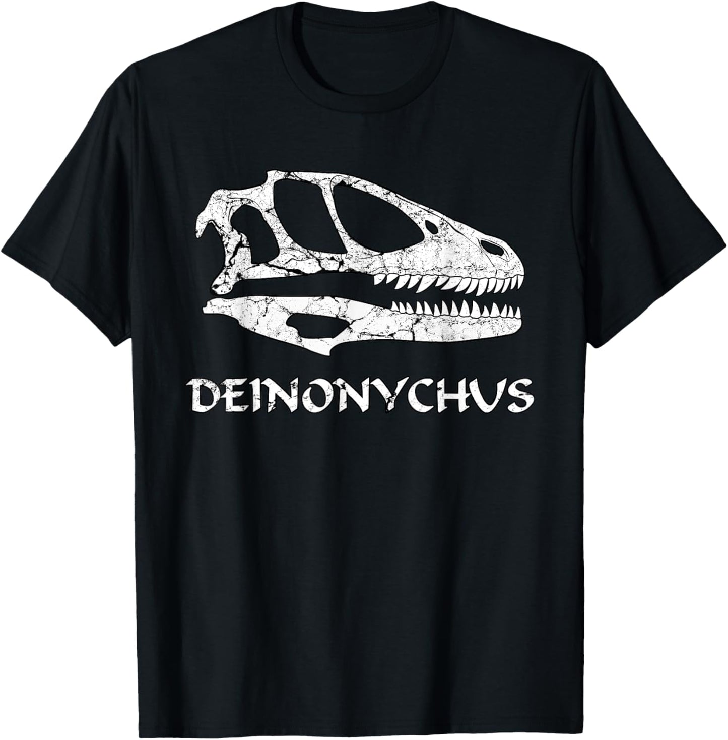 Deinonychus Head Fossil Skull Dinosaur Bones T-Shirt