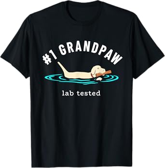 Yellow Labrador Retriever Dog Grandpa - #1 Grandpaw Men T-Shirt