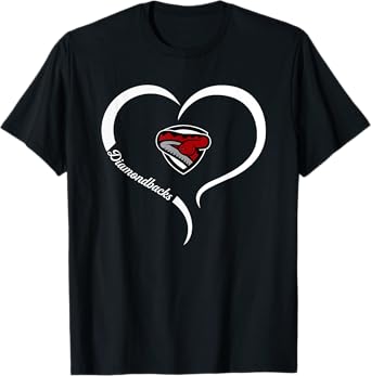 Desert Oasis Diamondbacks Logo Half Heart Slogan HS T-Shirt