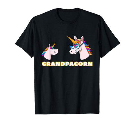 Grandpacorn Grandpa 1 Kid Grandfather Unicorn Father's Day T-Shirt