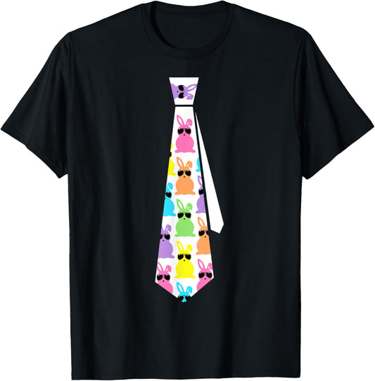 Easter Bunny Tie Funny Graphic for Boys Toddlers Men T-Shirt