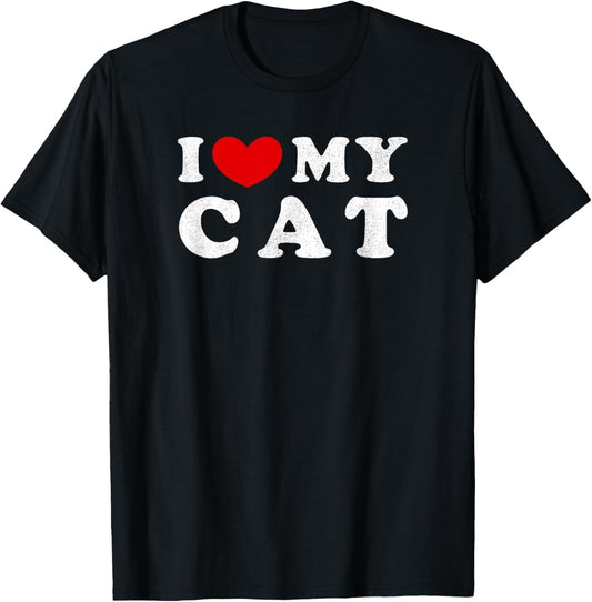 I Love My Cat, I Heart My Cat T-Shirt