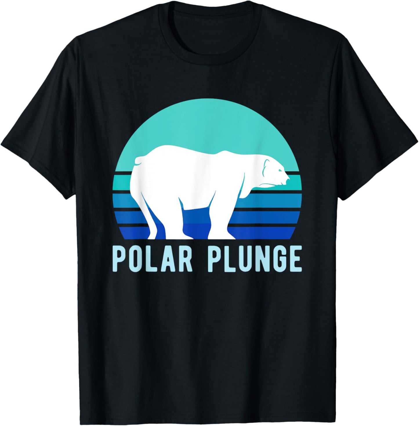 Retro Polar Plunge Swim Vintage Polar Bear Dive T-Shirt