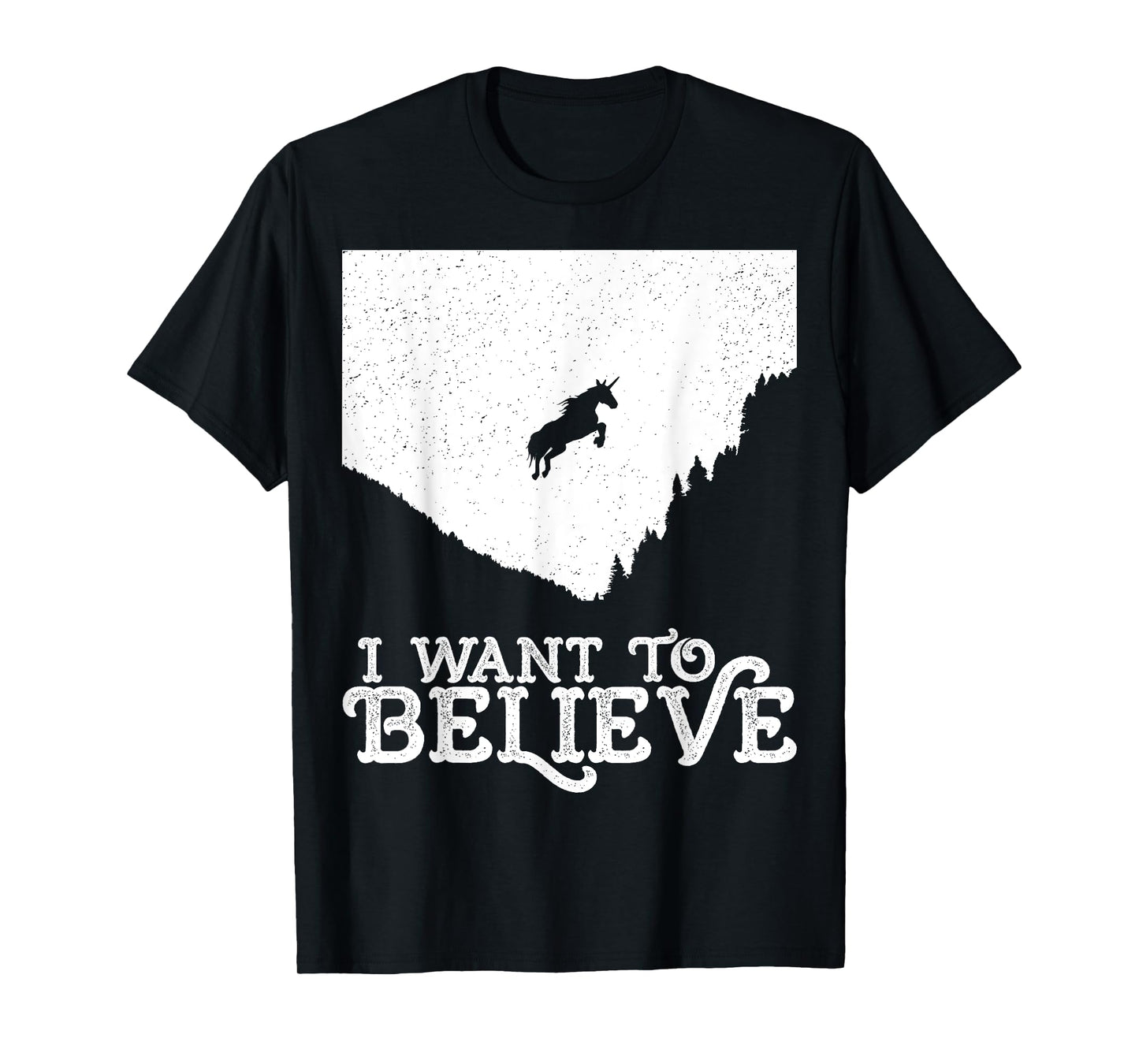 I want to believe unicorn can fly t-shirt