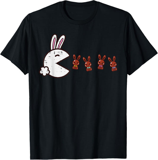Easter Video Game Eating Bunnies Gaming Boys Kids Youth Men T-Shirt