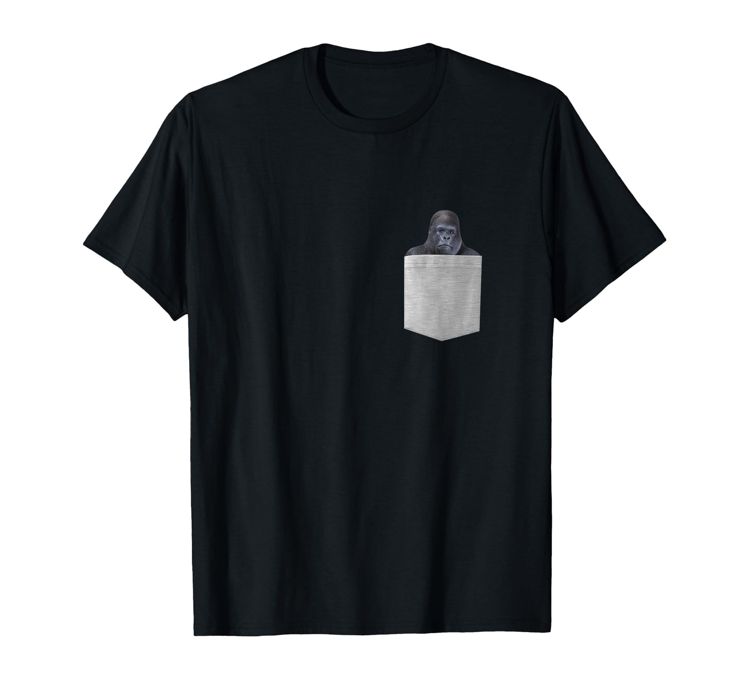Gorilla In Your Pocket Funny Peeking Ape Monkey Wildlife T-Shirt