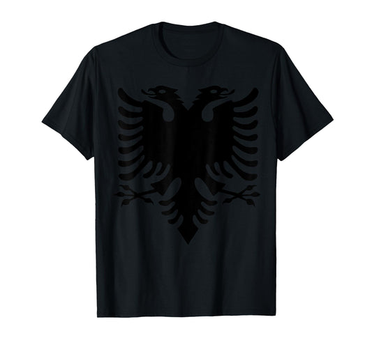Albanian Flag Eagle Double Red Albania Shqipe Kosovo T-Shirt
