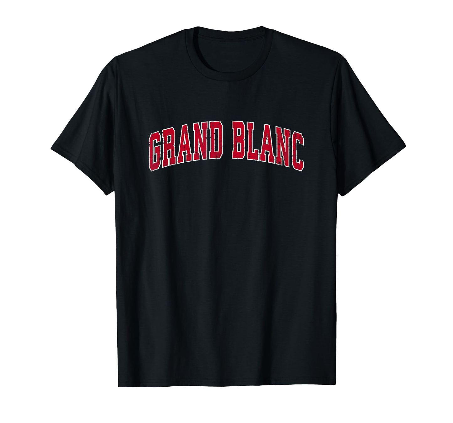 Grand Blanc Michigan MI Vintage Sports Design Red Design T-Shirt