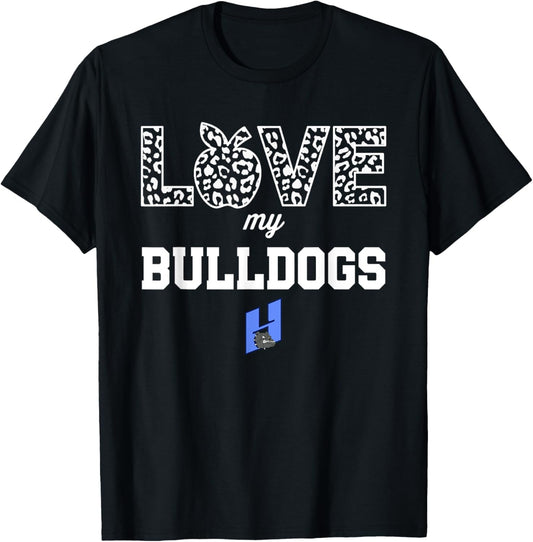 Hampton Bulldogs Logo Love My Team HS T-Shirt