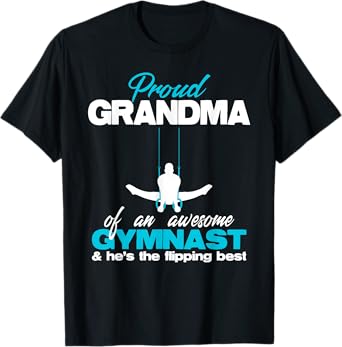 Proud Grandma of an Awesome Boy Gymnast Rings Competition T-Shirt
