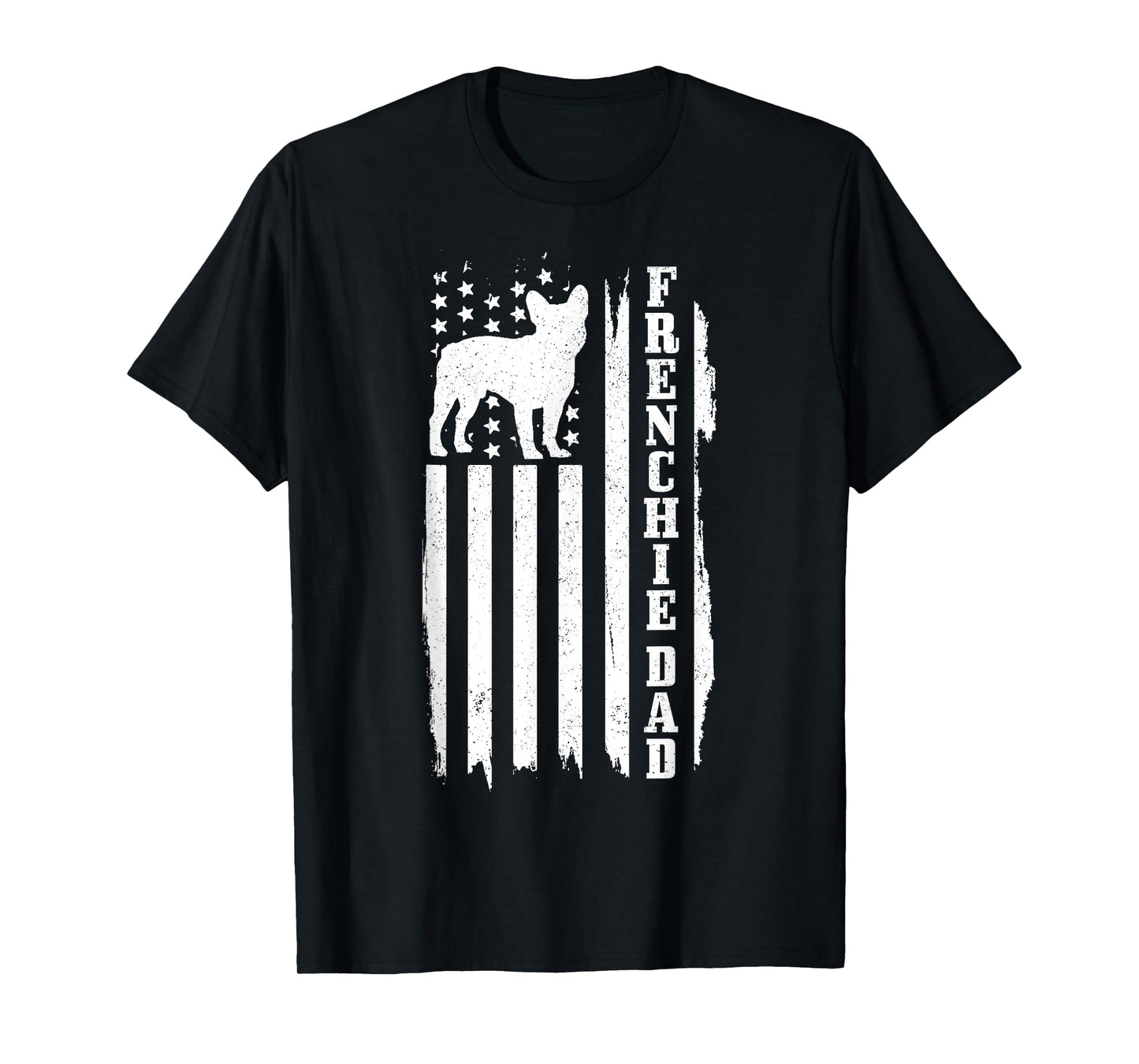 French Bulldog American Flag Frenchie Dog T-Shirt for Men