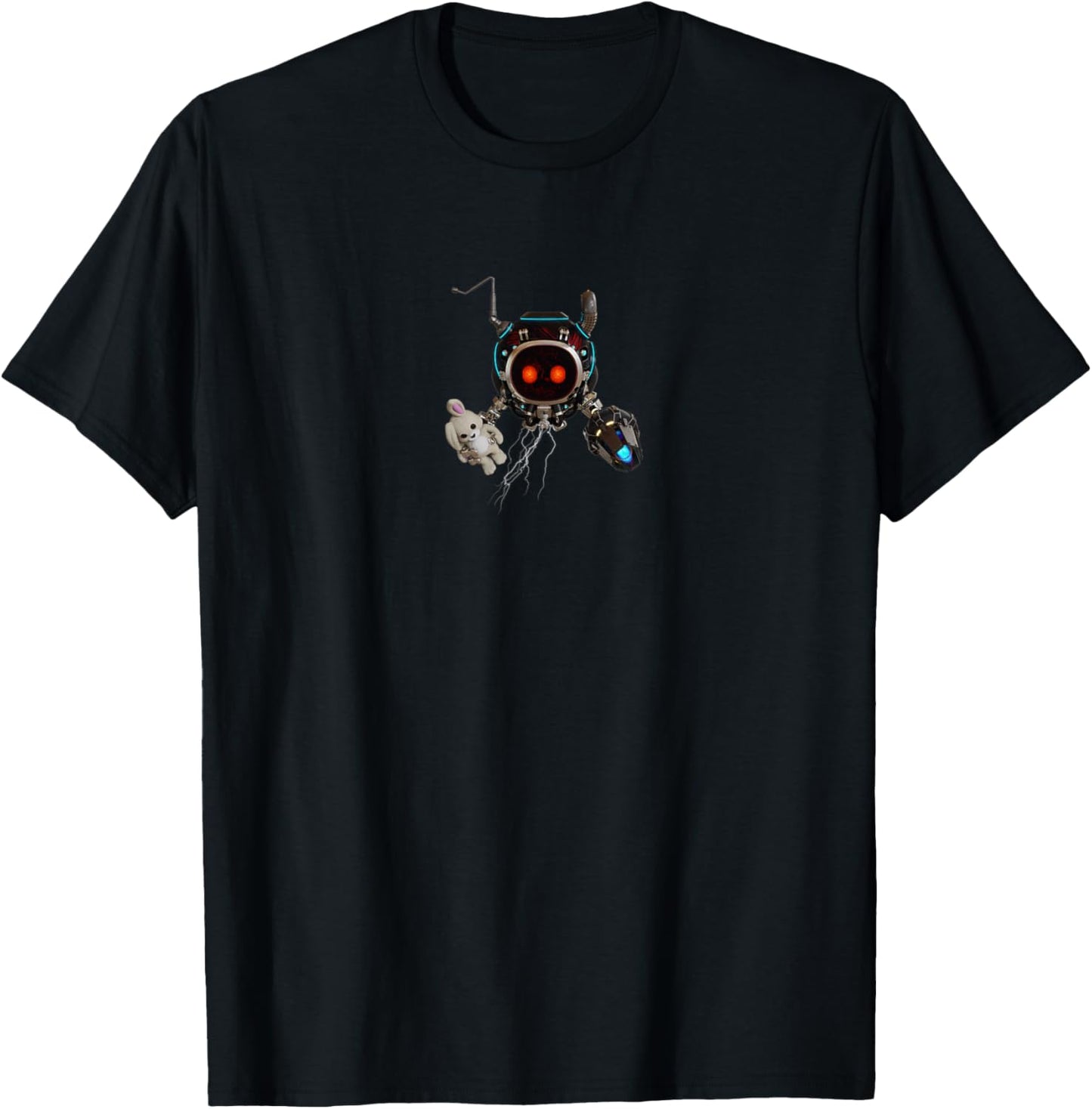 Cute Evil Rabbit Blaster Robot T-Shirt