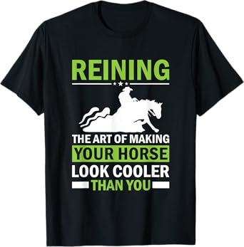 Sliding Stop Reining Horse Equestrian Western Riding T-Shirt