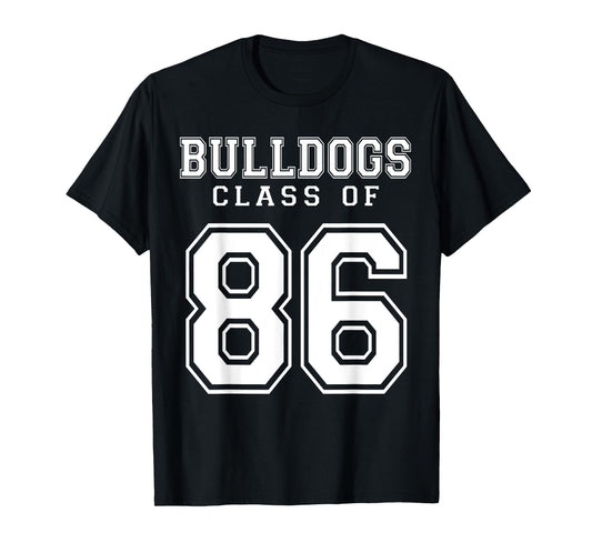 Class Of 1986 Bulldogs Custom Graduation Senior Personalized T-Shirt