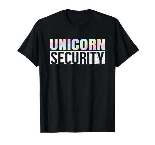 Halloween Mom Dad Daughter Adult Costume Unicorn Security T-Shirt