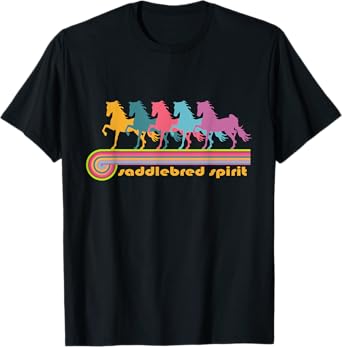 Saddlebred Spirit | NickerStickers Retro Saddlebred Horses T-Shirt