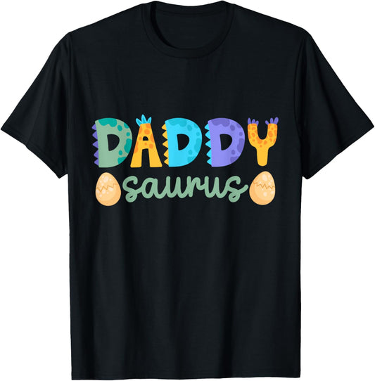 Daddy Saurus Dad Dinosaur Birthday Family Matching T-Shirt